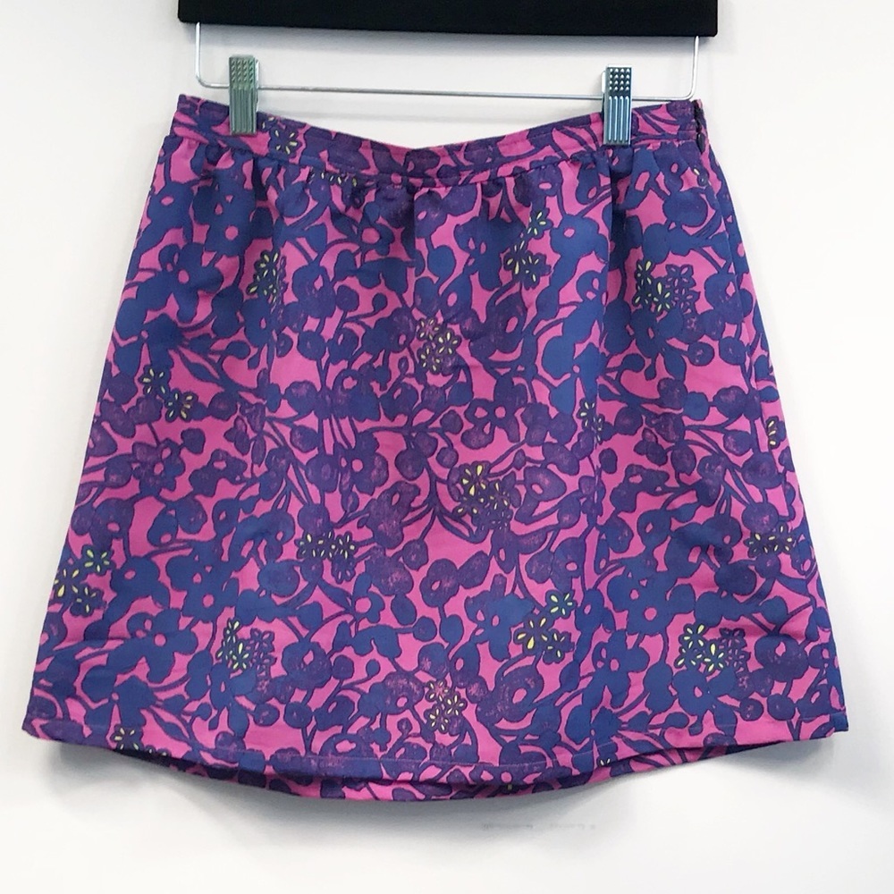 Pim + Larkin Mini Skirt Womens Size XS Floral Print Purple and Blue NWT